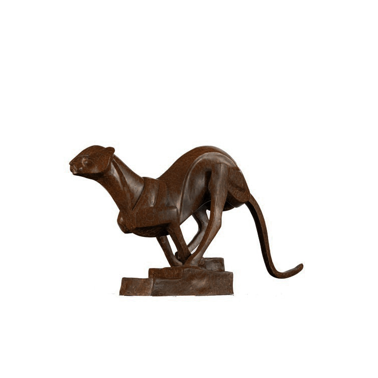 Bronze Contemporary Cheetah Sculpture Florida Bronze Statues