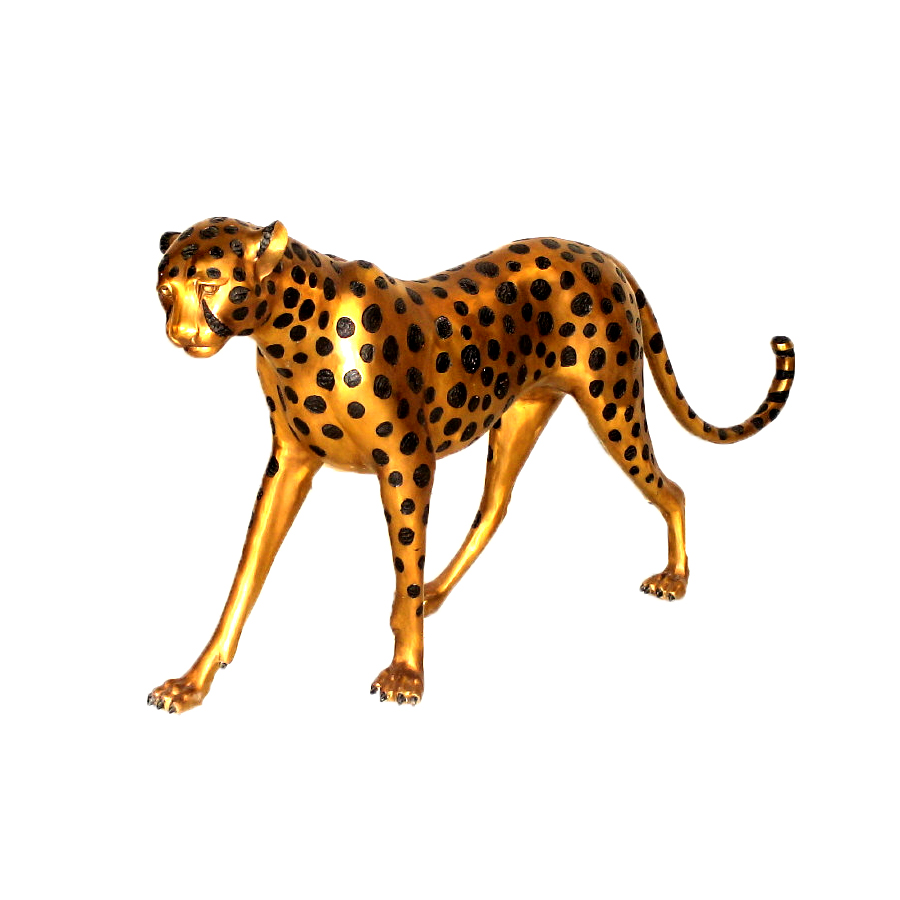 Bronze Male Cheetah Sculpture Florida Bronze Statues, Sculptures and