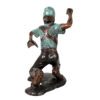 Bronze Baseball Catcher Sculpture