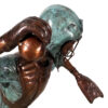 Bronze Baseball Catcher Sculpture