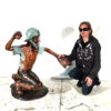 Bronze Baseball Catcher Sculpture