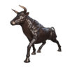 Bronze Walking Bull Sculpture