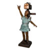 Bronze Girl with Butterflies Mailbox