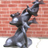 Bronze Dolphins Swimming Fountain Sculpture