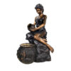 Bronze Lady with Jar & Bowl Self-contained Fountain