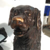 Bronze Boy with Golden Retriever Sculpture