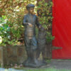 SRB25447-Man-with-Dog-Lantern-VIGNETTE.jpg Bronze Man & Dog with Lantern Sculpture