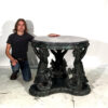 SRB30433-Scale.jpeg Bronze Merboy Table with Marble Surface