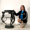 Bronze Cupid Table Base Sculpture
