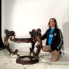 Bronze Angel Table Base Sculpture