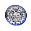 SRB30482-Porcelain_2.jpg Cast Bronze Frog Stand with Blue & White Porcelain Plate