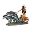 Bronze Neptune with Dolphins Sculpture