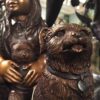 SRB41068-Dog-Details-e1461677535867.jpeg Bronze Kids and Dog on Log Sculpture