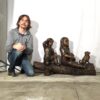 SRB41068-French-Brown-Scale-e1461677508199-1.jpeg Bronze Kids and Dog on Log Sculpture
