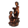 Bronze Boys with Oyster & Vase Fountain Sculpture