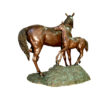 Bronze Horse & Colt Sculpture