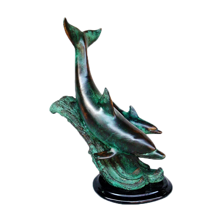 Bronze Dolphins on Wave Sculpture - Florida Bronze Statues, Sculptures ...