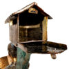 Bronze Boy & Dog on Log Mailbox