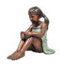 SRB706766_GIRL_SITTING_IN_DRESS.jpg Bronze Sitting Girl in Dress Sculpture