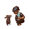 SRB707364-Bronze-Girl-with-Bunny-Sculpture.jpg Bronze Girl with Bunny Rabbit Sculpture