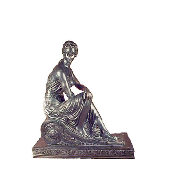 Bronze Sitting Lady Sculpture (Right)