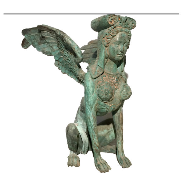Bronze Sphinx Table Base Sculpture
