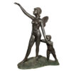 Bronze Fairy with Child Sculpture