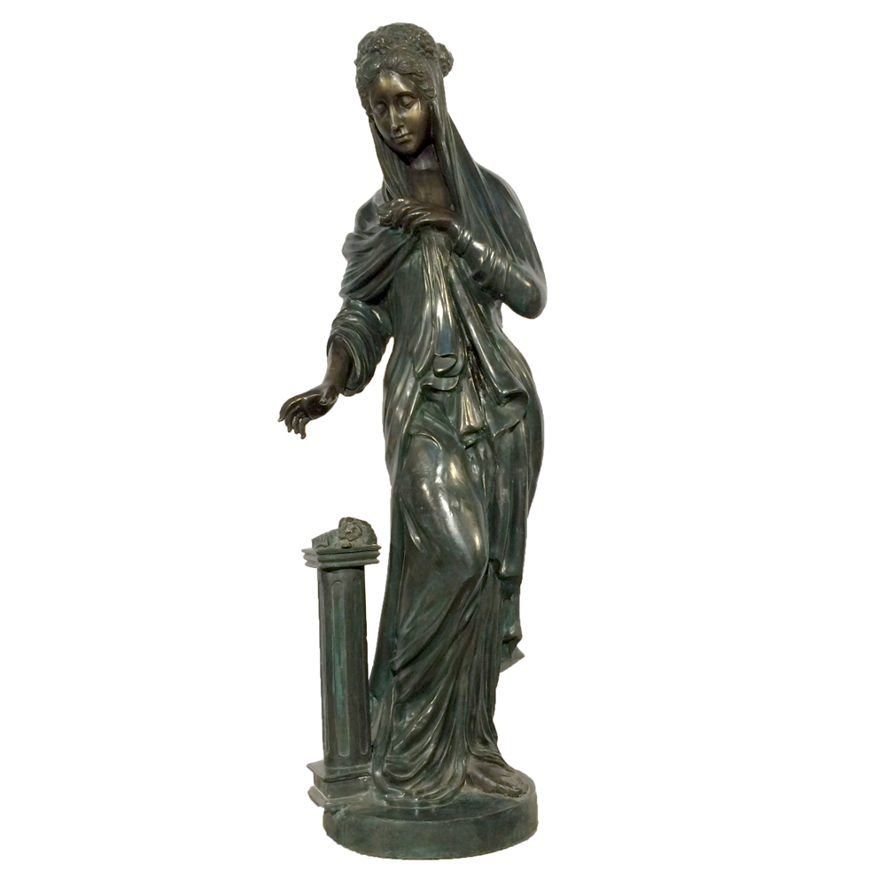 Bronze Garden Lady Sculpture