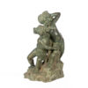 Bronze Two Boys on Rock Sculpture