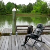 Bronze Nude Woman in Deck Chair Sculpture