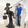SRB050205-Bronze-Boy-Dog-Fishing-on-Log-Sculpture-SCALE.jpg Bronze Boy Fishing with Dog on Log Sculpture