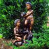 Bronze Boys with Oyster & Vase Fountain Sculpture