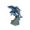 Bronze Colorful Dolphin Trio Fountain Sculpture