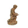 Bronze Putto holding Fish Fountain Sculpture