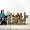 Bronze Five Children Musicians Sculpture