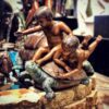 Bronze Two Boys on Turtle Sculpture