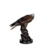 Bronze Eagle on Rock Sculpture