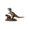 Bronze Dinosaur with Baby Sculpture