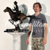 Bronze Remington 'Trooper of the Plains' Table-top Sculpture