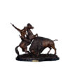 Bronze CM Russell 'Buffalo Hunt' Table-top Sculpture