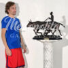 Bronze Charles M Russell 'Stampede' Table-top Sculpture