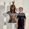 Bronze Indian Bust Sculpture