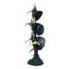 Bronze Colorful Sailfish Trio Fountain Sculpture