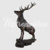 Bronze Elk on Rock Sculpture