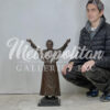 Bronze Pope John Paul II Table-top Sculpture
