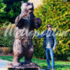 Bronze Standing Grizzly Bear Sculpture