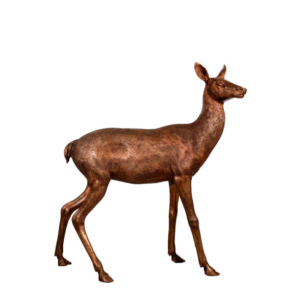 Bronze Mother Doe Sculpture