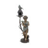 Bronze Girl & Birds Mailbox Sculpture