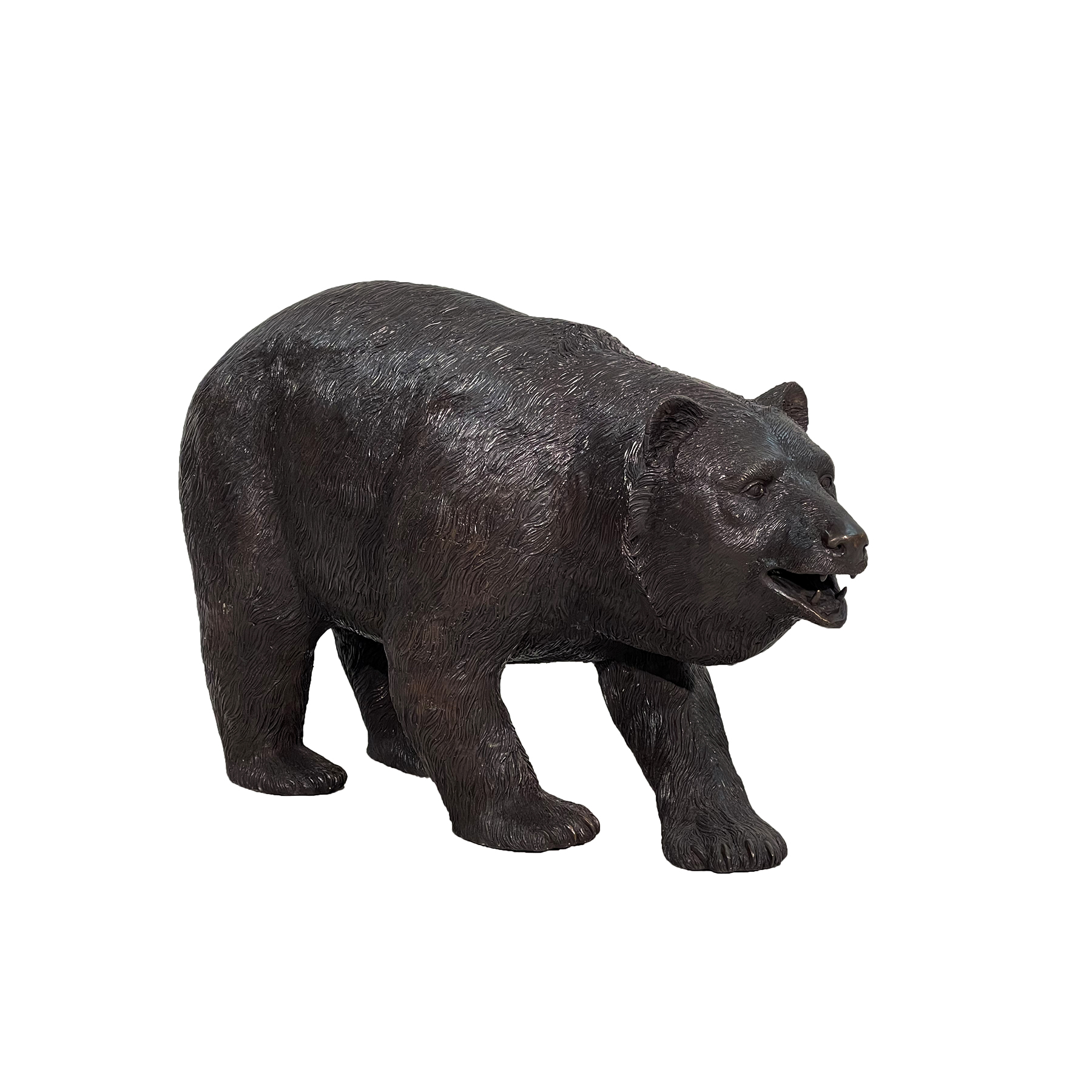 Bronze Small Walking Bear Sculpture - Florida Bronze Statues ...