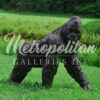 Bronze Walking Gorilla Sculpture